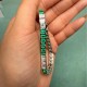 Ruif Jewelry Customized 14K White Gold 4x4mm Each Lab Grown Emerlad Bracelet for Women Fine Jewelry