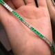 Ruif Jewelry Customized 14K White Gold 4x4mm Each Lab Grown Emerlad Bracelet for Women Fine Jewelry