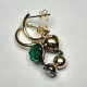 Ruif Jewelry Customized 14k Yellow Gold 1ct Each Lab Grown Emerald Earrings for Women Party Gift