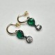 Ruif Jewelry Customized 14k Yellow Gold 1ct Each Lab Grown Emerald Earrings for Women Party Gift