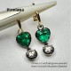 Ruif Jewelry Customized 14k Yellow Gold 1ct Each Lab Grown Emerald Earrings for Women Party Gift