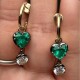Ruif Jewelry Customized 14k Yellow Gold 1ct Each Lab Grown Emerald Earrings for Women Party Gift