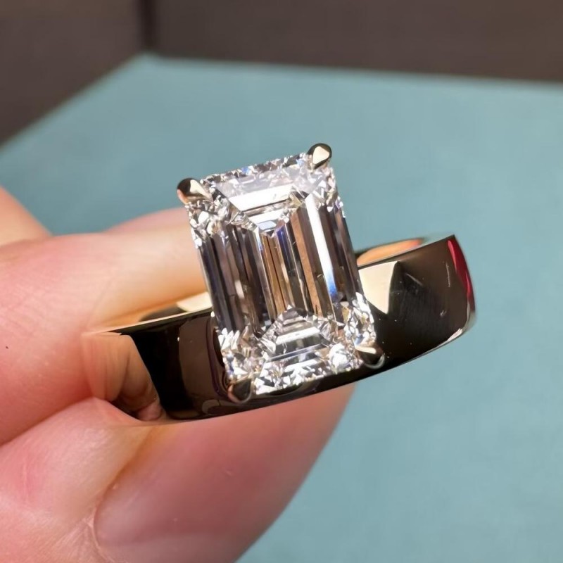Ruif Jewelry Custom Design 18k Yellow Gold Ring for Women 3ct Lab Grown Diamond Jewelry