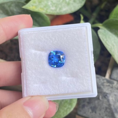 Ruif Jewelry hand make cushion cut 12x12mm 10ct lab cobalt spinel lab grown gemstones for jewelry
