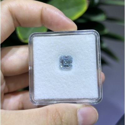 Ruif Jewelry 3.02ct Blue Color Asscher Cut Lab Grown Diamond CVD Loose Diamond for Diy Jewelry Making