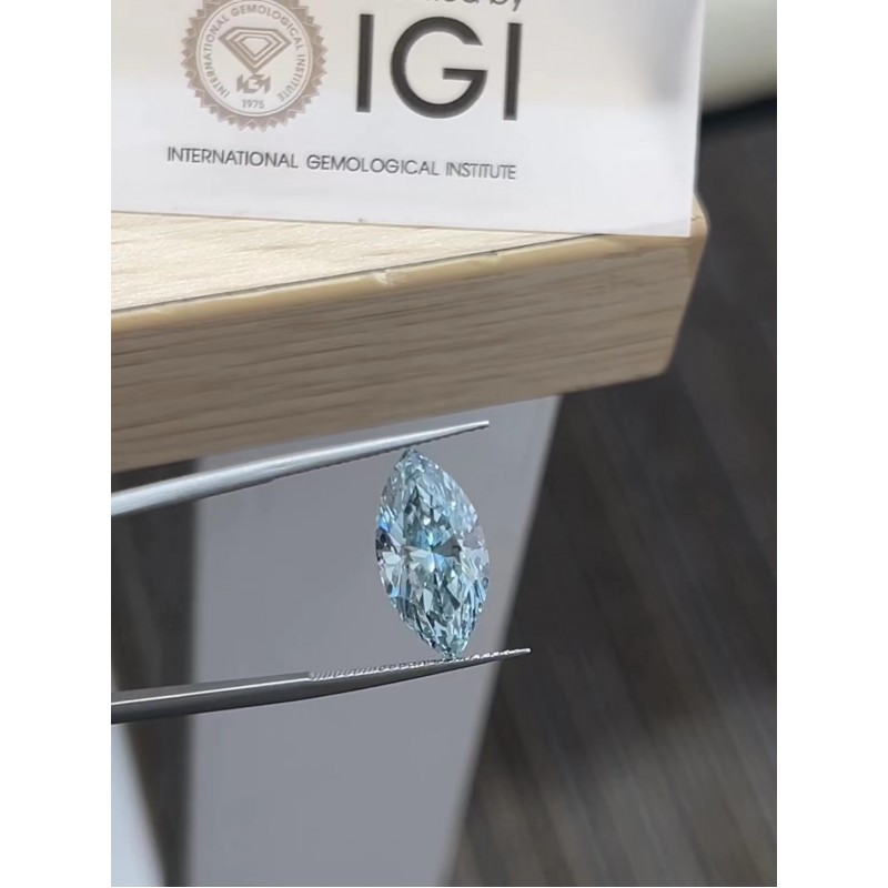 Ruif Jewelry 6.35ct Blue-Green Color Marquise Cut Lab Grown Diamond CVD VS2 Loose Diamond for Diy Jewelry Making Ruif Jewelry 6.35ct Blue-Green Color Marquise Cut Lab Grown Diamond CVD VS2 Loose Diamond for Diy Jewelry Making