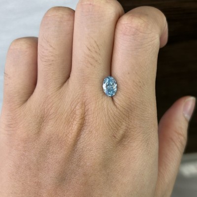Ruif Jewelry 1.42ct Blue-Green Color Lab Grown Diamond IGI Certificate VS1 EX VG N diamonds for Diy Jewelry Making Customized