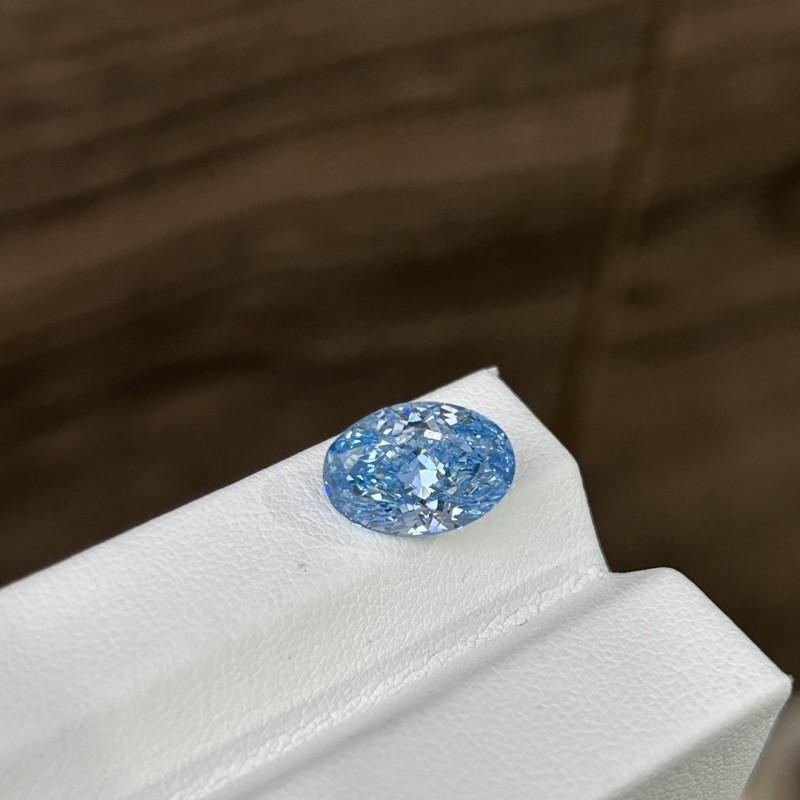 Ruif Jewelry 4.6ct Fancy Blue Color Lab Grown Diamond IGI Certificate VS1 EX VG N diamonds for Diy Jewelry Making Customized