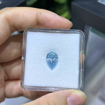 Ruif Jewelry 3.18ct Fancy Blue VVS2 Cushion Cut Lab Grown Diamond CVD Loose Diamond for Diy Jewelry Making