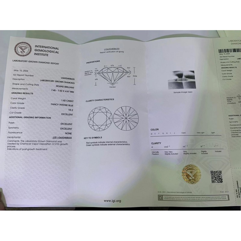 Ruif Jewelry 1-2ct Blue Color Round Shape Lab Grown Diamond CVD VS2 EX N Loose Diamond for Diy Jewelry Making Ruif Jewelry 1-2ct Blue Color Round Shape Lab Grown Diamond CVD VS2 EX N Loose Diamond for Diy Jewelry Making