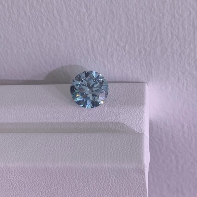 Ruif Jewelry 5.0ct Blue Color Round Shape Lab Grown Diamond  Loose Diamond for Diy Jewelry Making