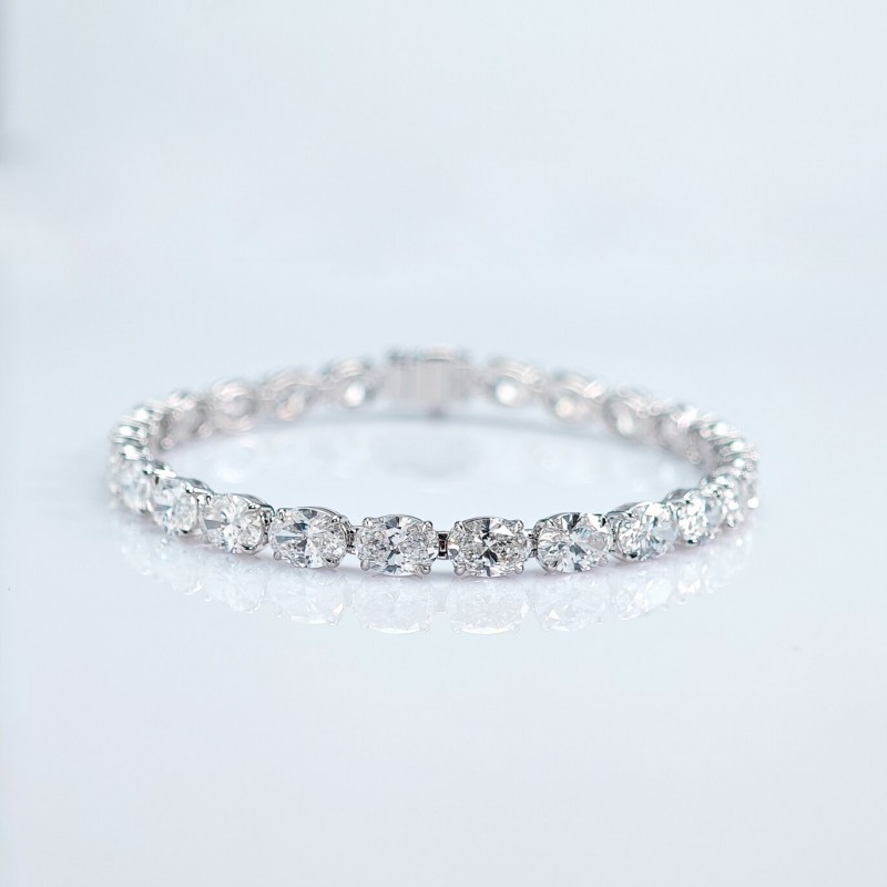 Ruif Jewelry Customized Oval shape 18K White Gold 0.5ct Each Lab Grown Diamond Eternity Bracelet Engagement for Women Fine Jewelry Ruif Jewelry Customized Oval shape 18K White Gold 0.5ct Each Lab Grown Diamond Eternity Bracelet Engagement for Women Fine Jewelry