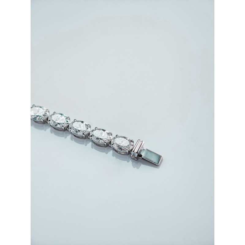 Ruif Jewelry Customized Oval shape 18K White Gold 0.5ct Each Lab Grown Diamond Eternity Bracelet Engagement for Women Fine Jewelry Ruif Jewelry Customized Oval shape 18K White Gold 0.5ct Each Lab Grown Diamond Eternity Bracelet Engagement for Women Fine Jewelry