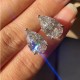 Ruif Jewelry Customized 18k White Gold 5ctx2pcs Lab Grown Diamond Earrings Pear Shape Classic Engagement Band Jewelry Ruif Jewelry Customized 18k White Gold 5ctx2pcs Lab Grown Diamond Earrings Pear Shape Classic Engagement Band Jewelry