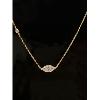 Ruif Jewelry Classic Design 18K Yellow/White Gold 2.02ct Lab Diamond Necklace Jewelry for Party Wedding Gift