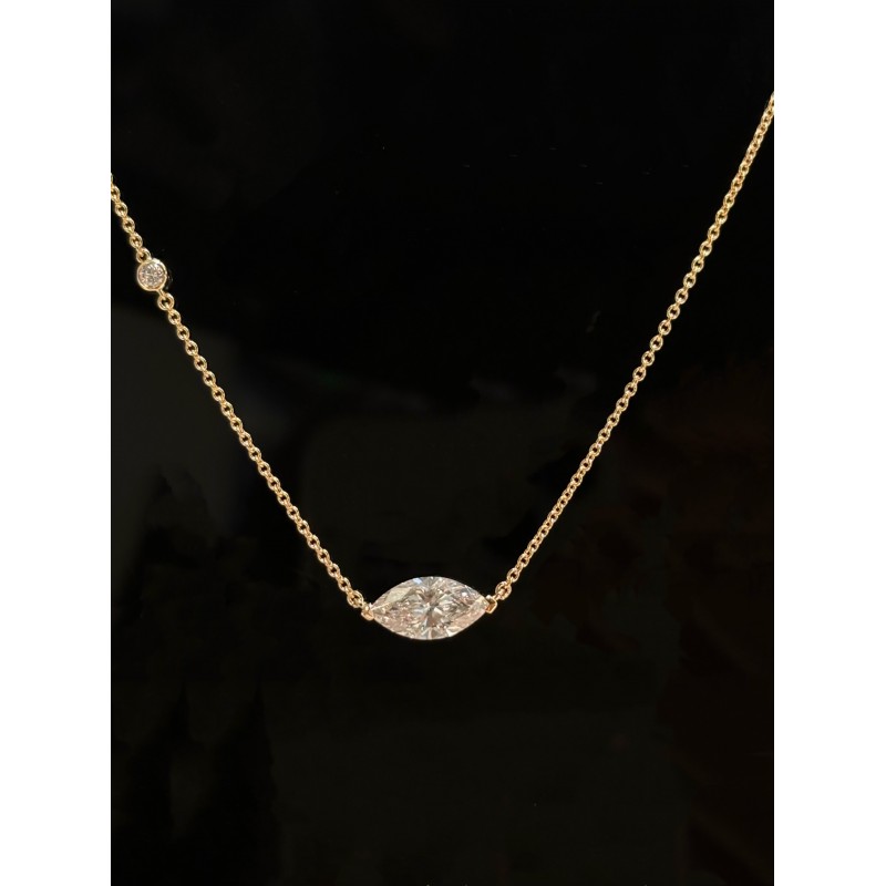 Ruif Jewelry Classic Design 18K Yellow/White Gold 2.02ct Lab Diamond Necklace Jewelry for Party Wedding Gift