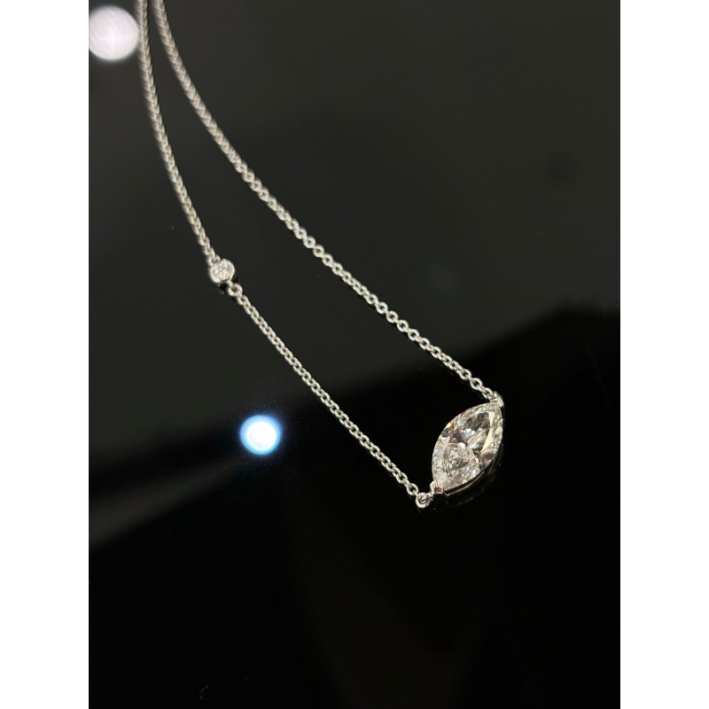 Ruif Jewelry Classic Design 18K Yellow/White Gold 2.02ct Lab Diamond Necklace Jewelry for Party Wedding Gift