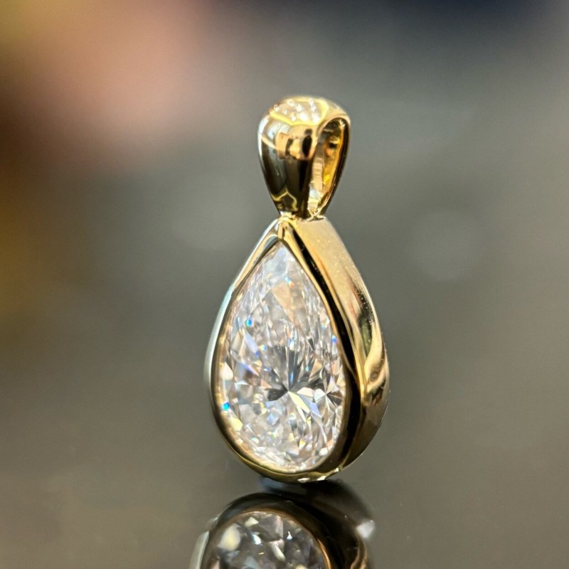 Ruif Jewelry 2.02ct Lab Grown Diamond Pendant 18k Yellow/White Gold Pendant(not include chain) Jewelry for Party Gift