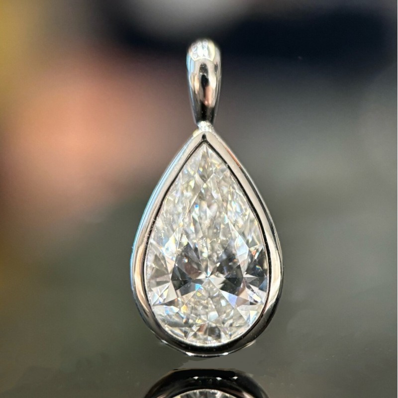 Ruif Jewelry 2.02ct Lab Grown Diamond Pendant 18k Yellow/White Gold Pendant(not include chain) Jewelry for Party Gift