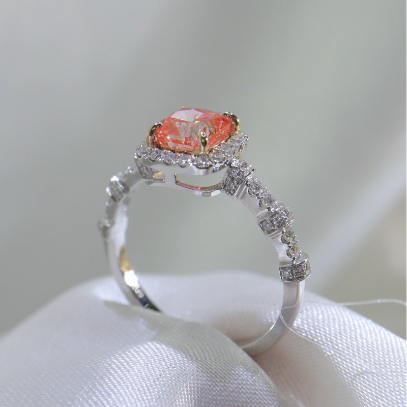 Ruif Jewelry Customized 18k White Gold 1.04ct fancy pink Lab Grown Diamond Eternity Rings Engagement Wedding Band Rings for Women Fine Jewelry Ruif Jewelry Customized 18k White Gold 1.04ct fancy pink Lab Grown Diamond Eternity Rings Engagement Wedding Band Rings for Women Fine Jewelry