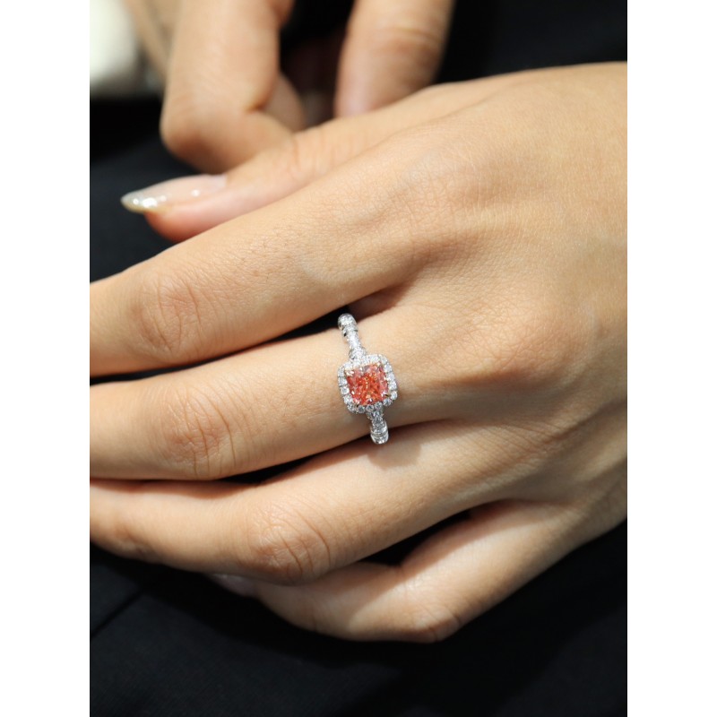 Ruif Jewelry Customized 18k White Gold 1.04ct fancy pink Lab Grown Diamond Eternity Rings Engagement Wedding Band Rings for Women Fine Jewelry Ruif Jewelry Customized 18k White Gold 1.04ct fancy pink Lab Grown Diamond Eternity Rings Engagement Wedding Band Rings for Women Fine Jewelry