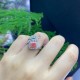 Ruif Jewelry Customized 18k White Gold 0.83ct fancy pink Lab Grown Diamond Eternity Rings Engagement Wedding Band Rings for Women Fine Jewelry Ruif Jewelry Customized 18k White Gold 0.83ct fancy pink Lab Grown Diamond Eternity Rings Engagement Wedding Band Rings for Women Fine Jewelry