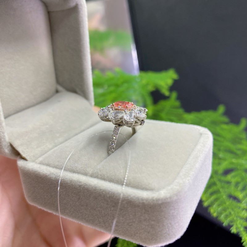 Ruif Jewelry Customized 18k White Gold 1.015ct fancy pink Lab Grown Diamond Eternity Rings Engagement Wedding Band Rings for Women Fine Jewelry Ruif Jewelry Customized 18k White Gold 1.015ct fancy pink Lab Grown Diamond Eternity Rings Engagement Wedding Band Rings for Women Fine Jewelry