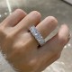 Ruif Jewelry Customized 18k White Gold Heart Shape Double Row 0.3ct Each Lab Grown Diamond Ring For Women Party Wedding Ruif Jewelry Customized 18k White Gold Heart Shape Double Row 0.3ct Each Lab Grown Diamond Ring For Women Party Wedding