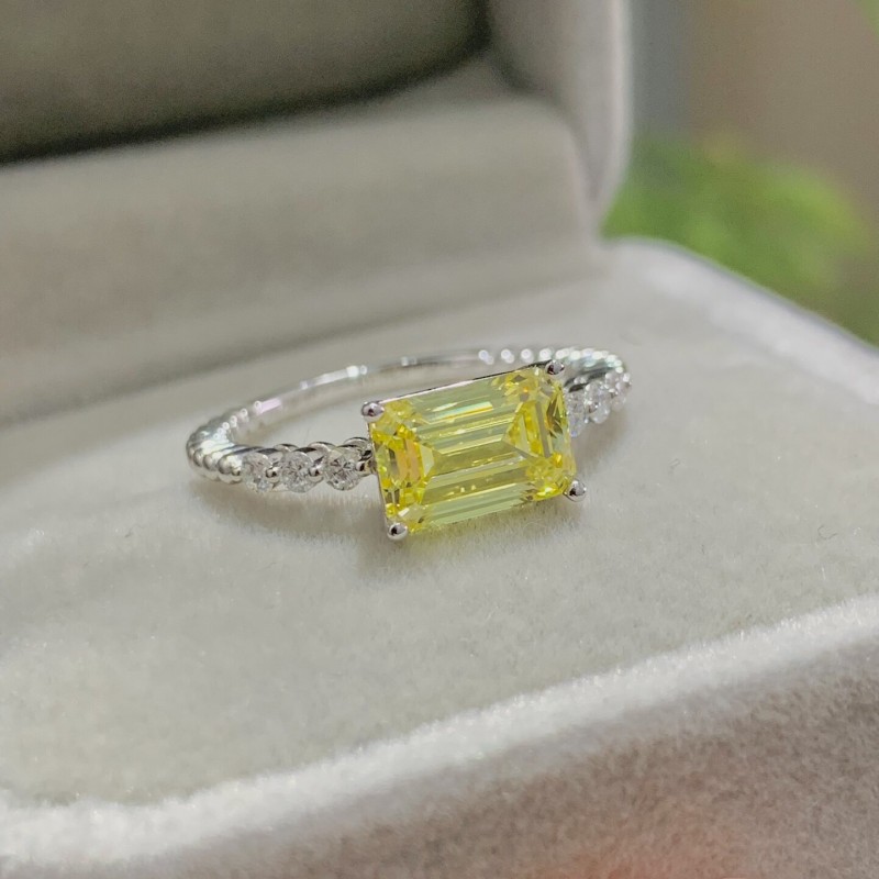 Ruif Jewelry Customized 18k White Gold 1.79ct fancy yellow Lab Grown Diamond Eternity Rings Engagement Wedding Band Rings Ruif Jewelry Customized 18k White Gold 1.79ct fancy yellow Lab Grown Diamond Eternity Rings Engagement Wedding Band Rings