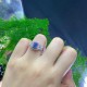 Ruif Jewelry Customized 18k White Gold 1.145ct fancy Blue Lab Grown Diamond Eternity Rings Engagement Wedding Band Rings Ruif Jewelry Customized 18k White Gold 1.145ct fancy Blue Lab Grown Diamond Eternity Rings Engagement Wedding Band Rings