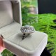 Ruif Jewelry Customized 18k White Gold 1.1512ct  fancy Blue Lab Grown Diamond Eternity Rings Engagement Wedding Band Rings