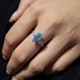 Ruif Jewelry Customized 18k White Gold 1.54ct fancy Blue Lab Grown Diamond Eternity Rings Engagement Wedding Band Rings Ruif Jewelry Customized 18k White Gold 1.54ct fancy Blue Lab Grown Diamond Eternity Rings Engagement Wedding Band Rings