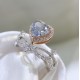 Ruif Jewelry Customized 18k White Gold 1.169ct fancy Blue Lab Grown Diamond Eternity Rings Engagement Wedding Band Rings Ruif Jewelry Customized 18k White Gold 1.169ct fancy Blue Lab Grown Diamond Eternity Rings Engagement Wedding Band Rings