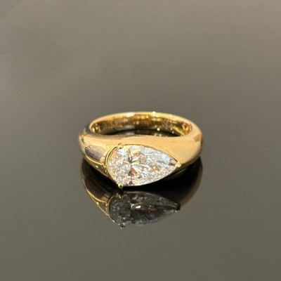 Ruif Jewelry 2.00ct Lab Grown Diamond Ring 18k Yellow Gold Ring Jewelry for Party Gift