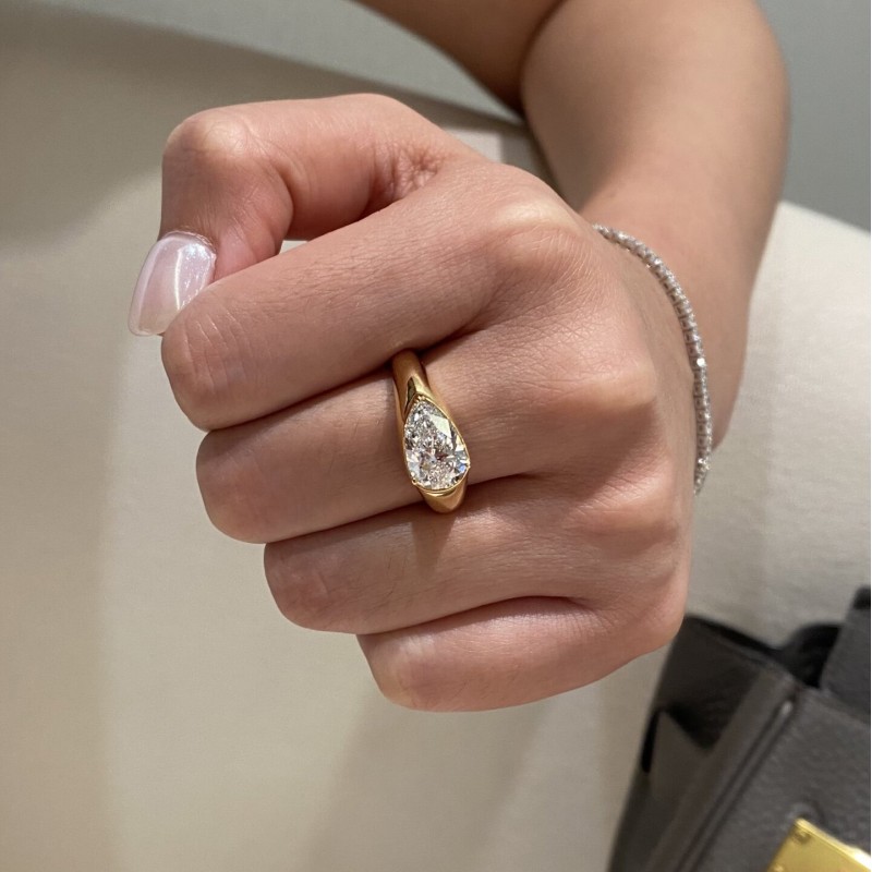 Ruif Jewelry 2.00ct Lab Grown Diamond Ring 18k Yellow Gold Ring Jewelry for Party Gift Ruif Jewelry 2.00ct Lab Grown Diamond Ring 18k Yellow Gold Ring Jewelry for Party Gift