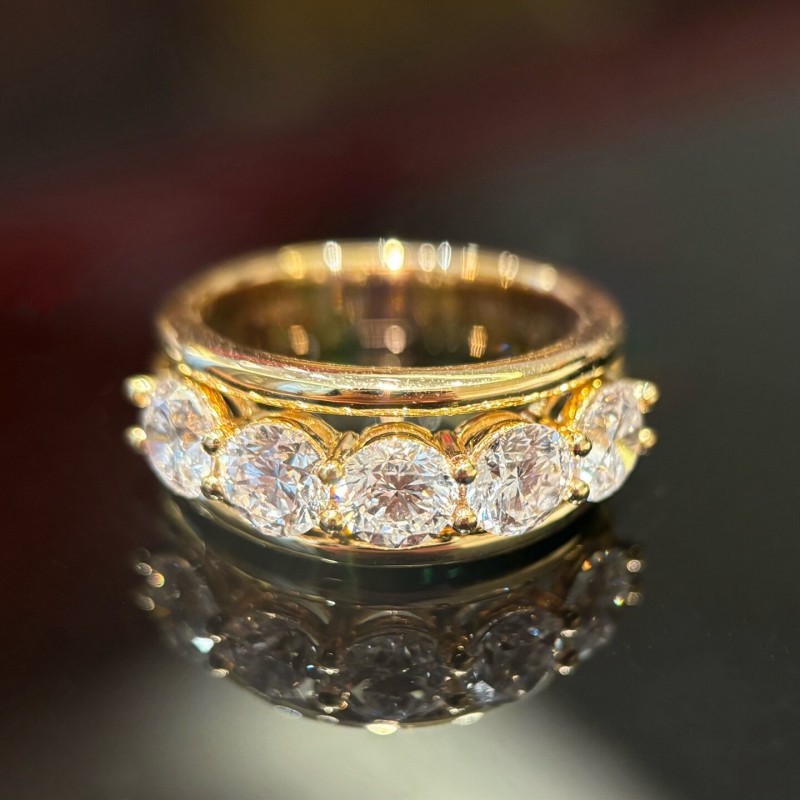 Ruif Jewelry 2.55ct Lab Grown Diamond Ring 18k Yellow Gold Ring Jewelry for Party Gift Ruif Jewelry 2.55ct Lab Grown Diamond Ring 18k Yellow Gold Ring Jewelry for Party Gift
