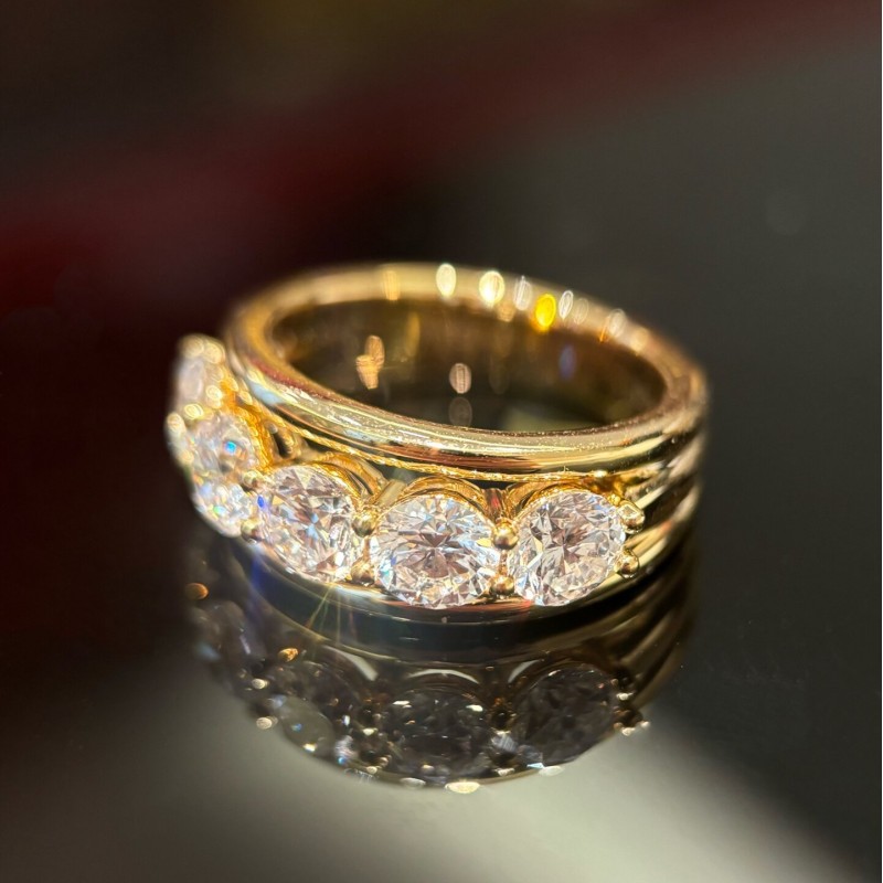 Ruif Jewelry 2.55ct Lab Grown Diamond Ring 18k Yellow Gold Ring Jewelry for Party Gift Ruif Jewelry 2.55ct Lab Grown Diamond Ring 18k Yellow Gold Ring Jewelry for Party Gift