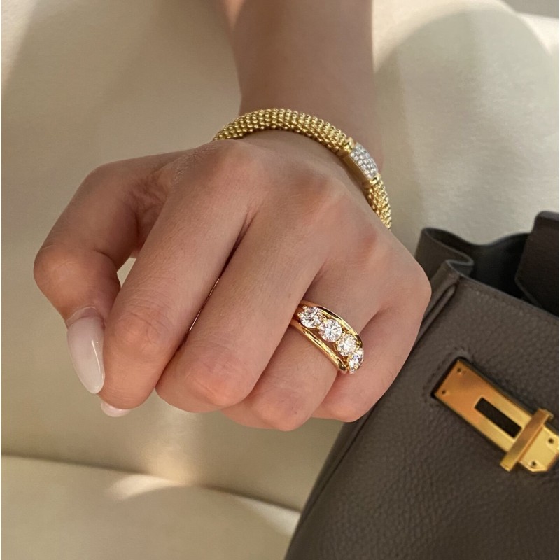 Ruif Jewelry 2.55ct Lab Grown Diamond Ring 18k Yellow Gold Ring Jewelry for Party Gift Ruif Jewelry 2.55ct Lab Grown Diamond Ring 18k Yellow Gold Ring Jewelry for Party Gift