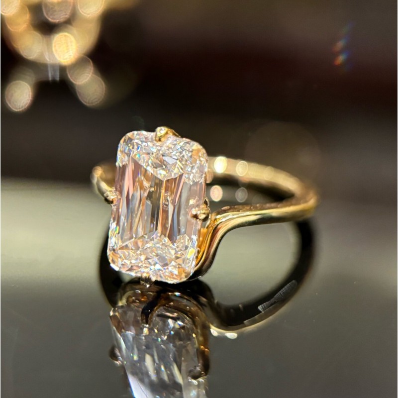Ruif Jewelry 5.05ct Lab Grown Diamond Ring 18k Yellow Gold Ring Jewelry for Party Gift Ruif Jewelry 5.05ct Lab Grown Diamond Ring 18k Yellow Gold Ring Jewelry for Party Gift