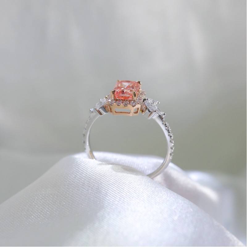 Ruif Jewelry Customized 18k White Gold 1.02ct fancy pink Lab Grown Diamond Eternity Rings Engagement Wedding Band Rings for Women Fine Jewelry Ruif Jewelry Customized 18k White Gold 1.02ct fancy pink Lab Grown Diamond Eternity Rings Engagement Wedding Band Rings for Women Fine Jewelry