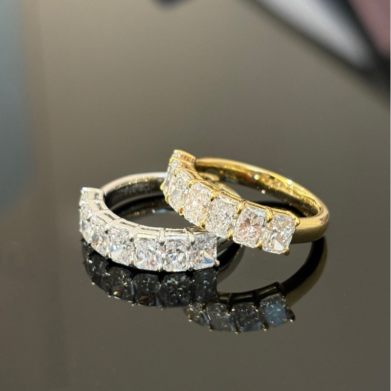 Ruif Jewelry 0.3ctx7pcs Lab Grown Diamond Ring 18k Yellow/White Gold Ring Jewelry for Party Gift Ruif Jewelry 0.3ctx7pcs Lab Grown Diamond Ring 18k Yellow/White Gold Ring Jewelry for Party Gift
