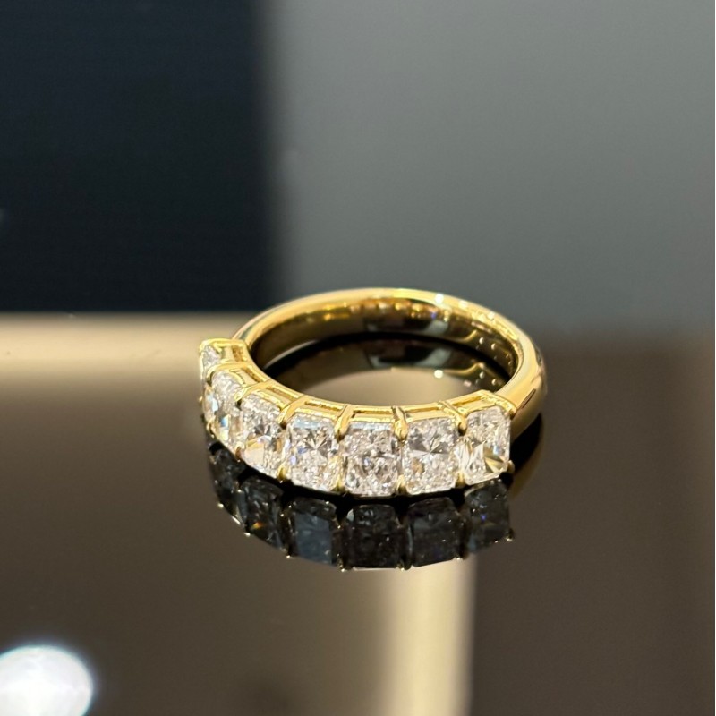 Ruif Jewelry 0.3ctx7pcs Lab Grown Diamond Ring 18k Yellow/White Gold Ring Jewelry for Party Gift Ruif Jewelry 0.3ctx7pcs Lab Grown Diamond Ring 18k Yellow/White Gold Ring Jewelry for Party Gift