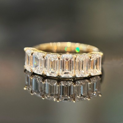 Ruif Jewelry 0.5ctx6pcs Lab Grown Diamond Ring 18k Yellow/White Gold Ring Jewelry for Party Gift