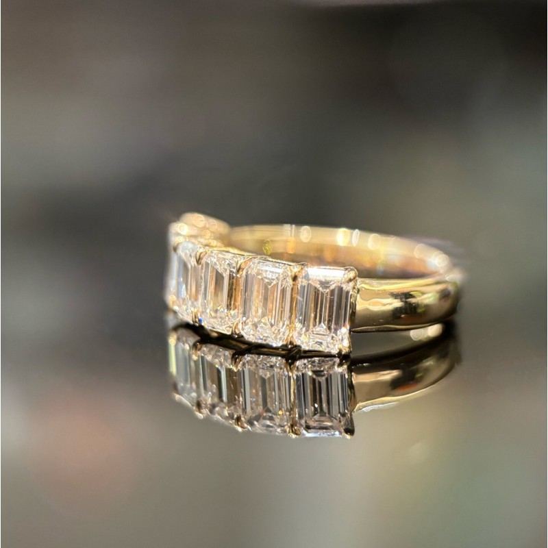Ruif Jewelry 0.5ctx6pcs Lab Grown Diamond Ring 18k Yellow/White Gold Ring Jewelry for Party Gift Ruif Jewelry 0.5ctx6pcs Lab Grown Diamond Ring 18k Yellow/White Gold Ring Jewelry for Party Gift