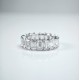 Ruif Jewelry Customized 18k White Gold Emerald Cut 0.5ct Each Lab Grown Diamond Eternity Rings Engagement Wedding Band Rings Ruif Jewelry Customized 18k White Gold Emerald Cut 0.5ct Each Lab Grown Diamond Eternity Rings Engagement Wedding Band Rings