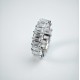 Ruif Jewelry Customized 18k White Gold Emerald Cut 0.5ct Each Lab Grown Diamond Eternity Rings Engagement Wedding Band Rings Ruif Jewelry Customized 18k White Gold Emerald Cut 0.5ct Each Lab Grown Diamond Eternity Rings Engagement Wedding Band Rings