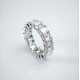 Ruif Jewelry Customized 18k White Gold Emerald Cut 0.5ct Each Lab Grown Diamond Eternity Rings Engagement Wedding Band Rings Ruif Jewelry Customized 18k White Gold Emerald Cut 0.5ct Each Lab Grown Diamond Eternity Rings Engagement Wedding Band Rings