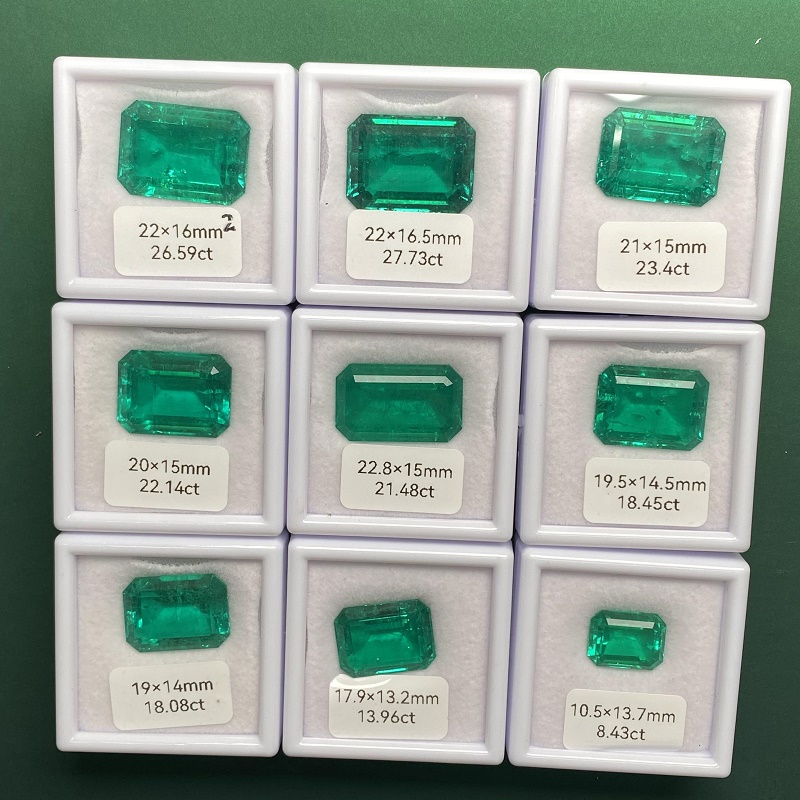Pirmiana Big Size 18.45ct Emerald Cut 19.5x14.5mm Lab Grown Emeralds with Inclushions Like Natural Emerald Gemstone for Jewelry Making