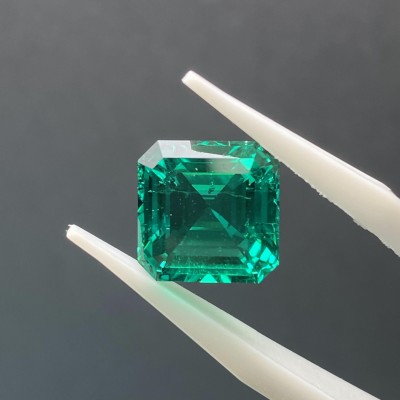 Ruif Jewelry Handmade Hydrothermal Lab Grown Emeralds Asscher Cut Colombian Vivid Green Precious Stone for Jewelry Making