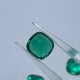 Ruif Hand Made Hydrothermal Lab Grown Emerald Popular Cushion Cut Loose Gemstone for Jewelry Design